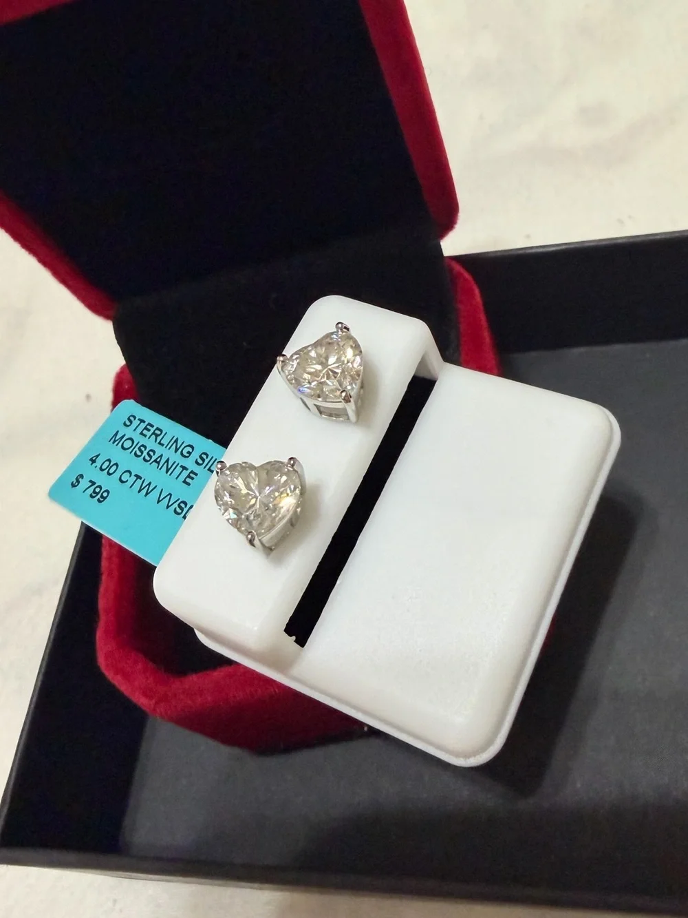 4CT 925 MOISSANITE STUDS